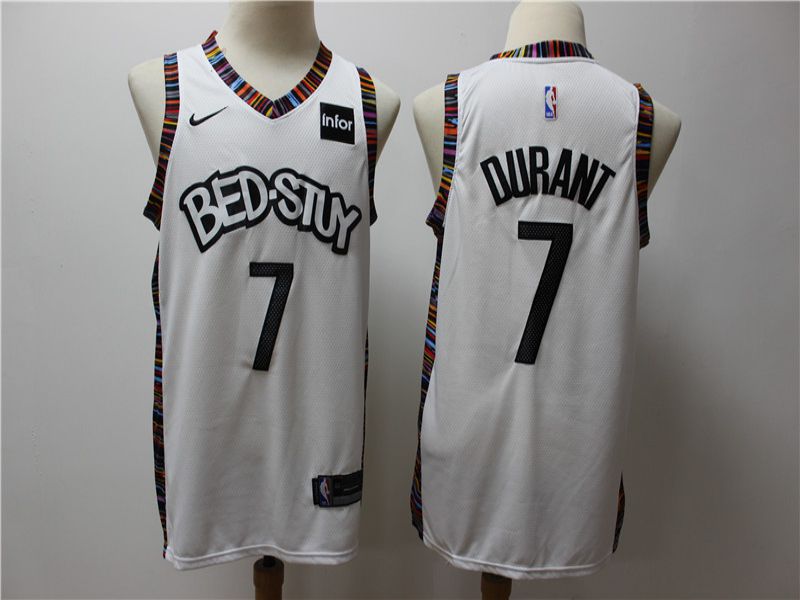 Men Brooklyn Nets #7 Durant White Game Nike NBA Jerseys